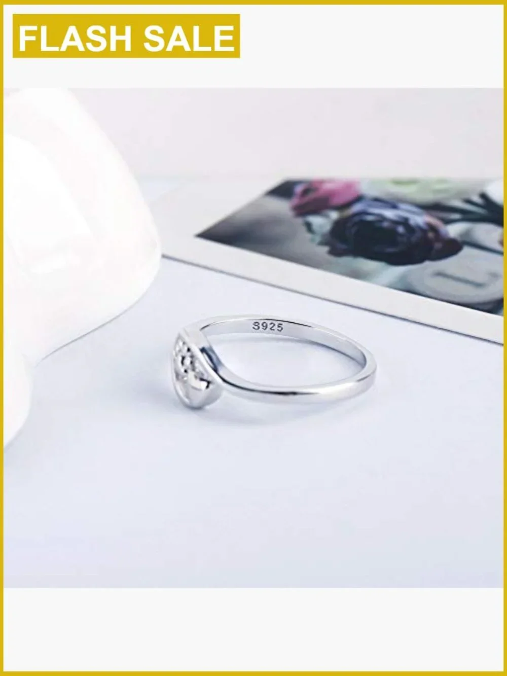 Sterling Silver Dog Paw Print Ring - Eternity Band Jewelry